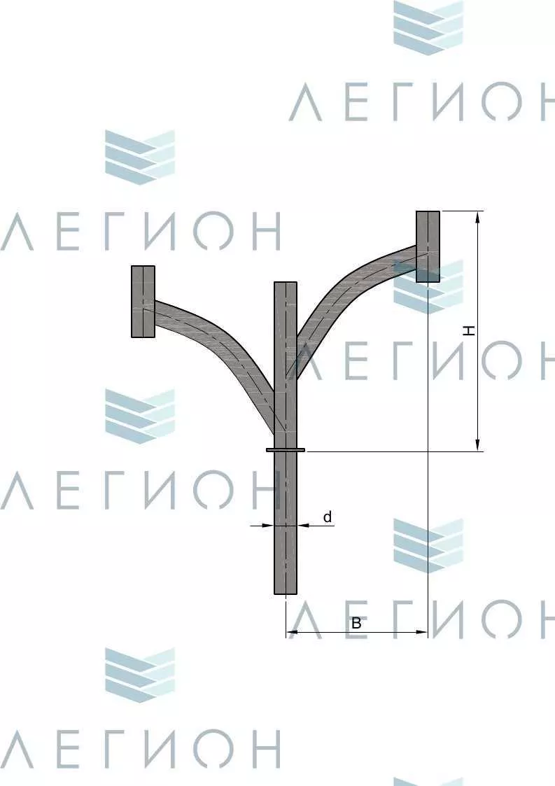 К91-0,5-0,3-1-5 кронштейн двухрожковый